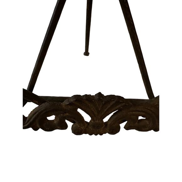 Pair of Brown Natural Finish Iron Easels Picture Frame Cookbook Music Small Art - Picture 4 of 9